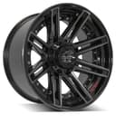 4PLAY Gen2 4P08 20x10 5x5" & 5x5.5" -24et in Brushed Black - 4P08-20100-5D55-24BBT