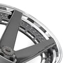 4PLAY Forged Series 4PF5 24x14 5x5" & 5x5.5" Brushed w/ Tinted Clear Center & Polished Barrel. - 4PF5-24140-5D55-76BG-P
