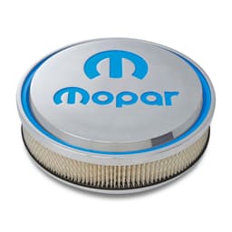 14" Air Cleaner KitAluminumPolishedRecessed Blue MOPAR Emblem