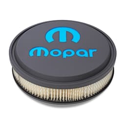 14" Air Cleaner KitAluminumBlack CrinkleRecessed Blue MOPAR Emblem