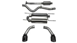 2.5in. Cat-Back Dual Rear Exit with Single 4.5in. Black PVD Pro-Series Tips