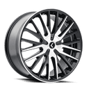 KRAZE DOUBLE DOWN KR185 GLOSS BLACK MACHINED 18X8 5x112/5x120 40MM 74.1MM KR185-8809BM40